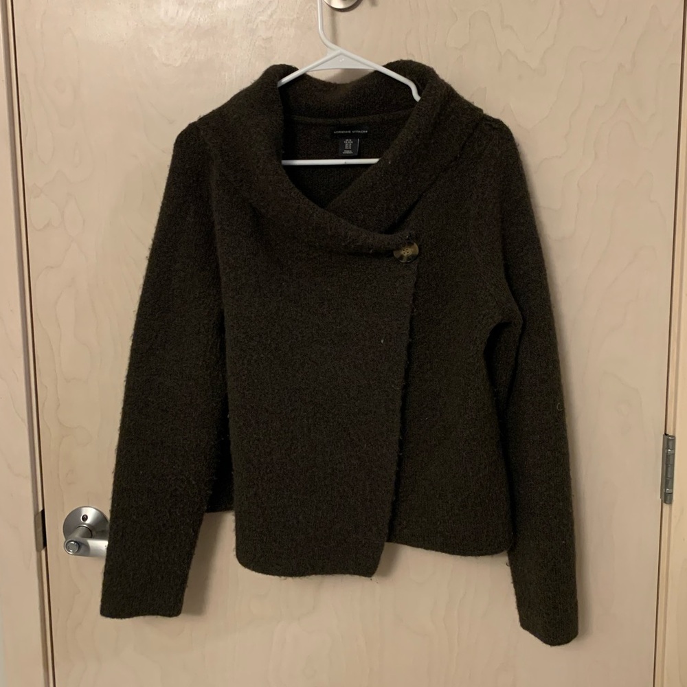 Adrianna Vittadini wrap sweater with button, size M